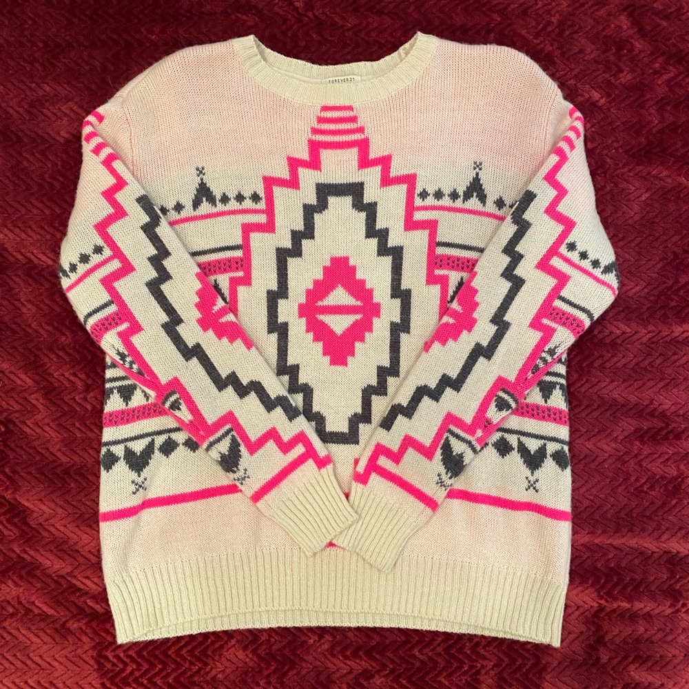 Forever 21 Geometric Print Sweater